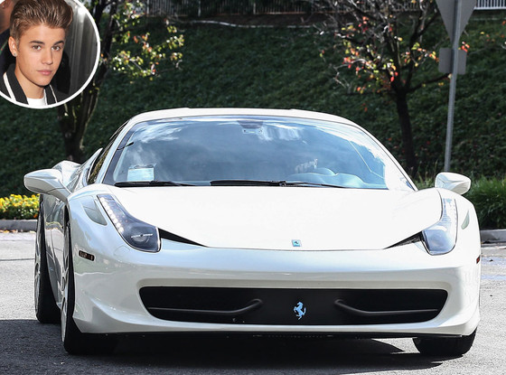 White Ferrari, Justin Bieber White Ferrari, Justin Bieber